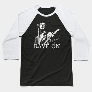 Buddy Singer Guitarist Rave On Holly, Holly Signatur Baseball T-Shirt